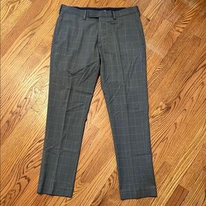 Louis Raphael Charcoal Checkered Trousers
